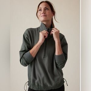 Athleta Triumph Hybrid Half Zip Sweatshirt Size Medium